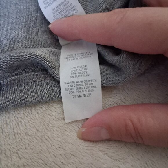 Aerie Women's Size Large Dark Heather Gray Let's Bounce Ribbed Cardigan - Picture 8 of 11